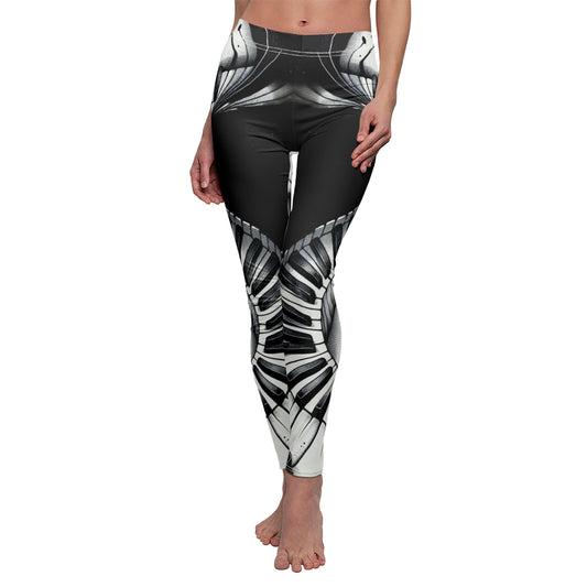 Piano-Themed Women's Leggings | Stylish Activewear for Music Lovers

