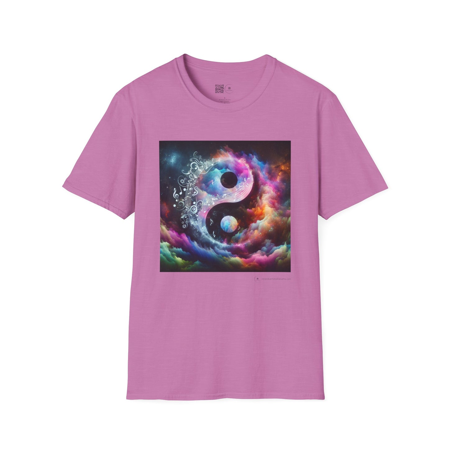 Cosmic Yin Yang T-Shirt - Vibrant Unisex Tee, Spiritual Gift, Music lover Gift, Astrology Fashion, Retro Style Shirt, Trendy Tee