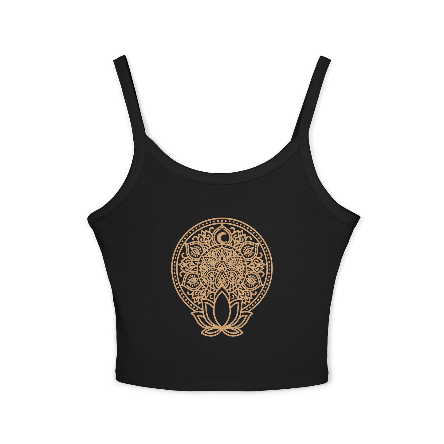 Lotus Flower Tank Top - Women's Yoga Spaghetti Strap | Spiritual Summer Meditation Top