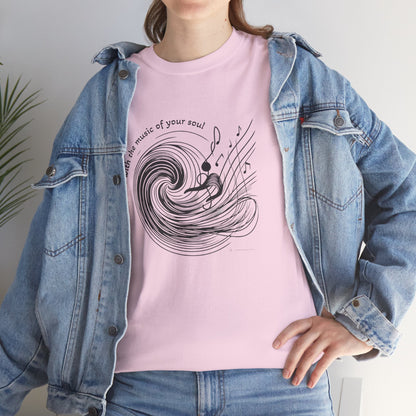Wave Art Unisex Heavy Cotton Tee, Beach Lover Gift, Surfing T-Shirt, Summer Vibes Shirt, Ocean Aesthetic Apparel, Casual Wear