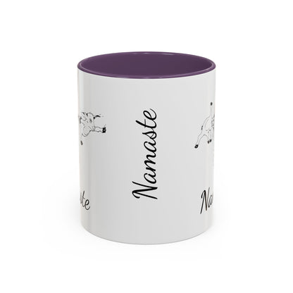 Accent Coffee Mug (11, 15oz), Yoga goat mug, goat yoga mug, funny mug, gift for mom, gift for her, yoga gift mug