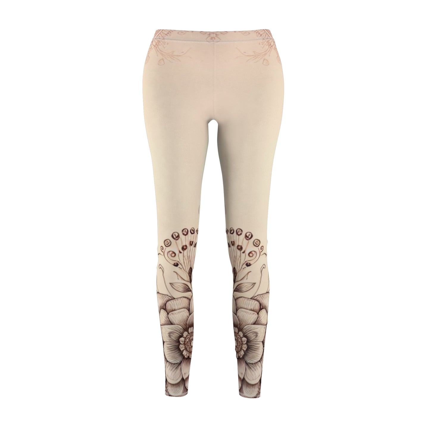 Boho Floral Women's Leggings, Comfortable Yoga Pants, Casual Wear, Festival Outfits, Gifts for Her