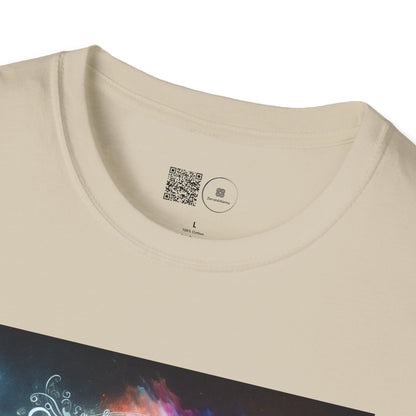 Cosmic Yin Yang T-Shirt - Vibrant Unisex Tee, Spiritual Gift, Music lover Gift, Astrology Fashion, Retro Style Shirt, Trendy Tee