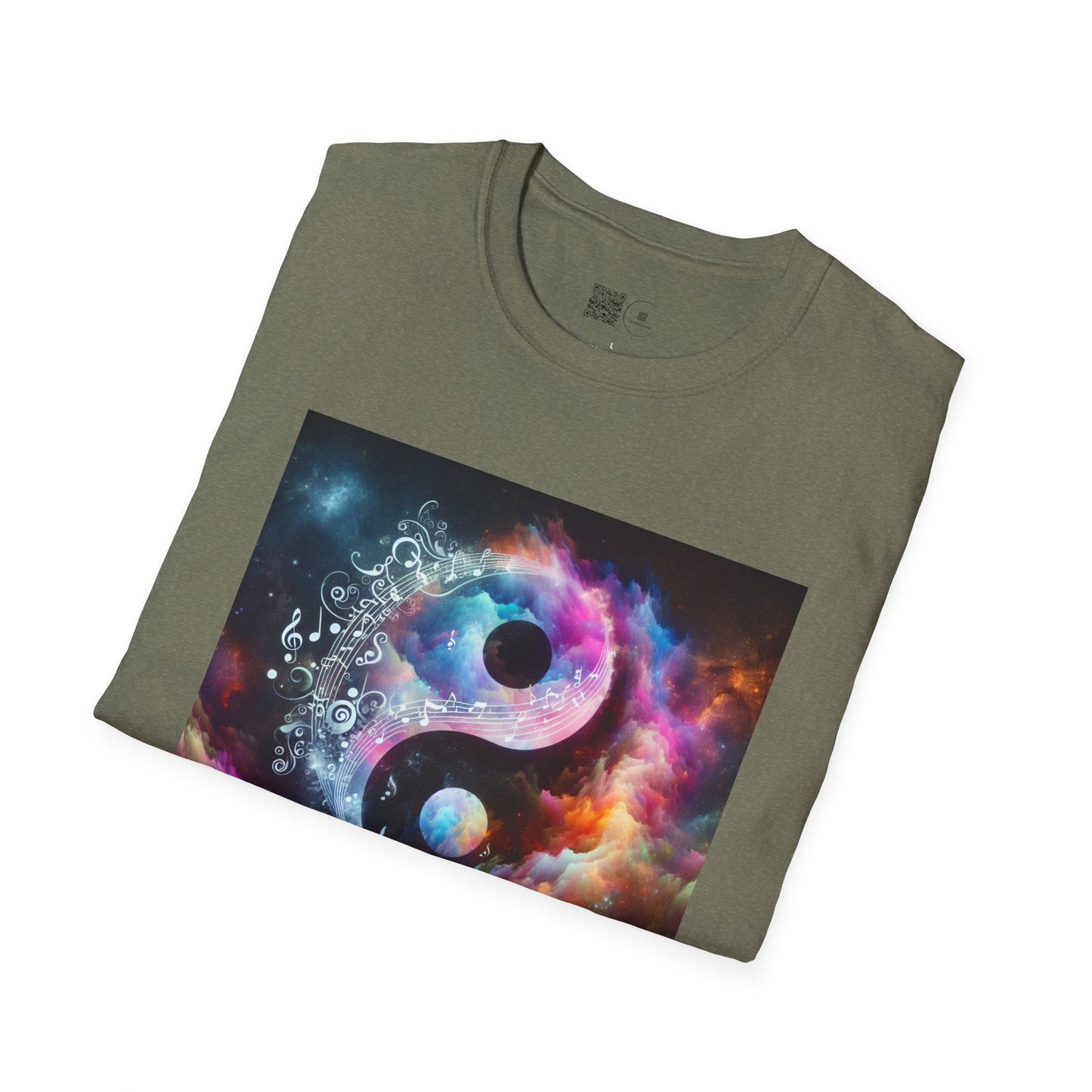 Cosmic Yin Yang T-Shirt - Vibrant Unisex Tee, Spiritual Gift, Music lover Gift, Astrology Fashion, Retro Style Shirt, Trendy Tee