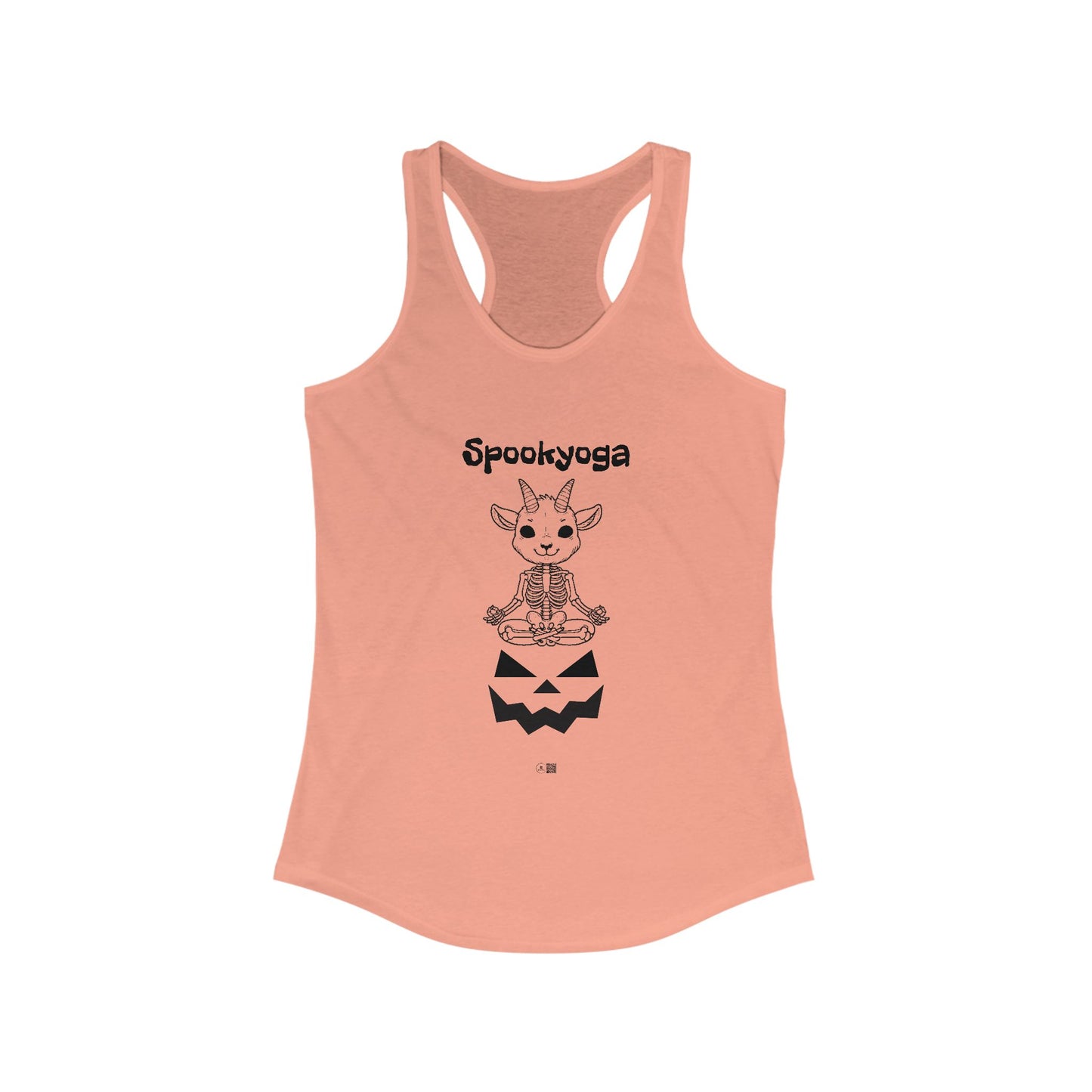 Women's Ideal Racerback Tank, Halloween, yoga, halloween workout, goat skeleton, halloween goat, halloween gift