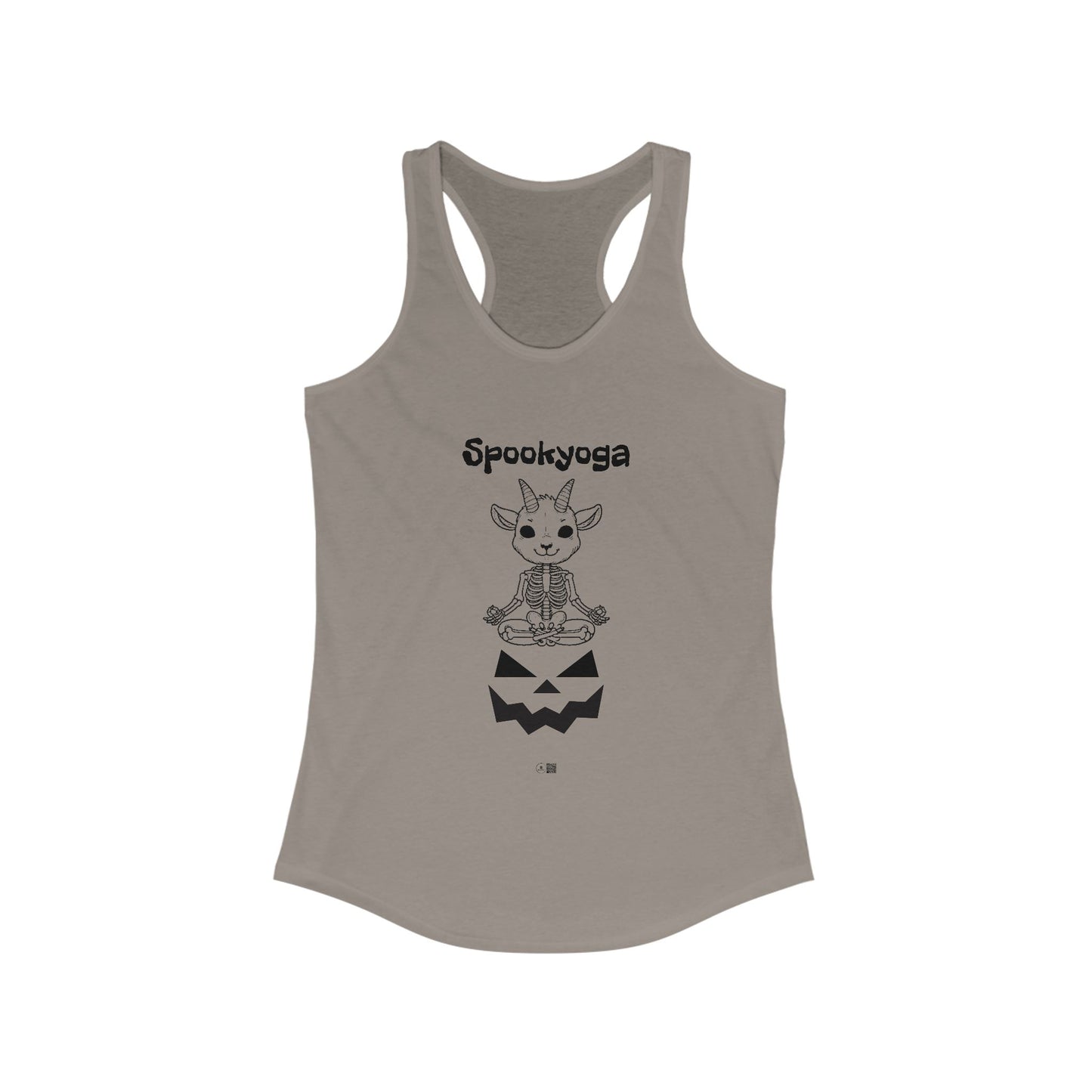 Women's Ideal Racerback Tank, Halloween, yoga, halloween workout, goat skeleton, halloween goat, halloween gift