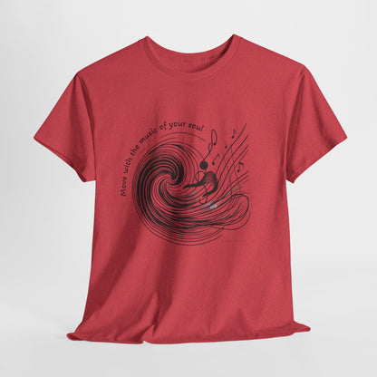 Wave Art Unisex Heavy Cotton Tee, Beach Lover Gift, Surfing T-Shirt, Summer Vibes Shirt, Ocean Aesthetic Apparel, Casual Wear