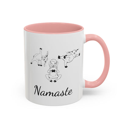 Accent Coffee Mug (11, 15oz), Yoga goat mug, goat yoga mug, funny mug, gift for mom, gift for her, yoga gift mug