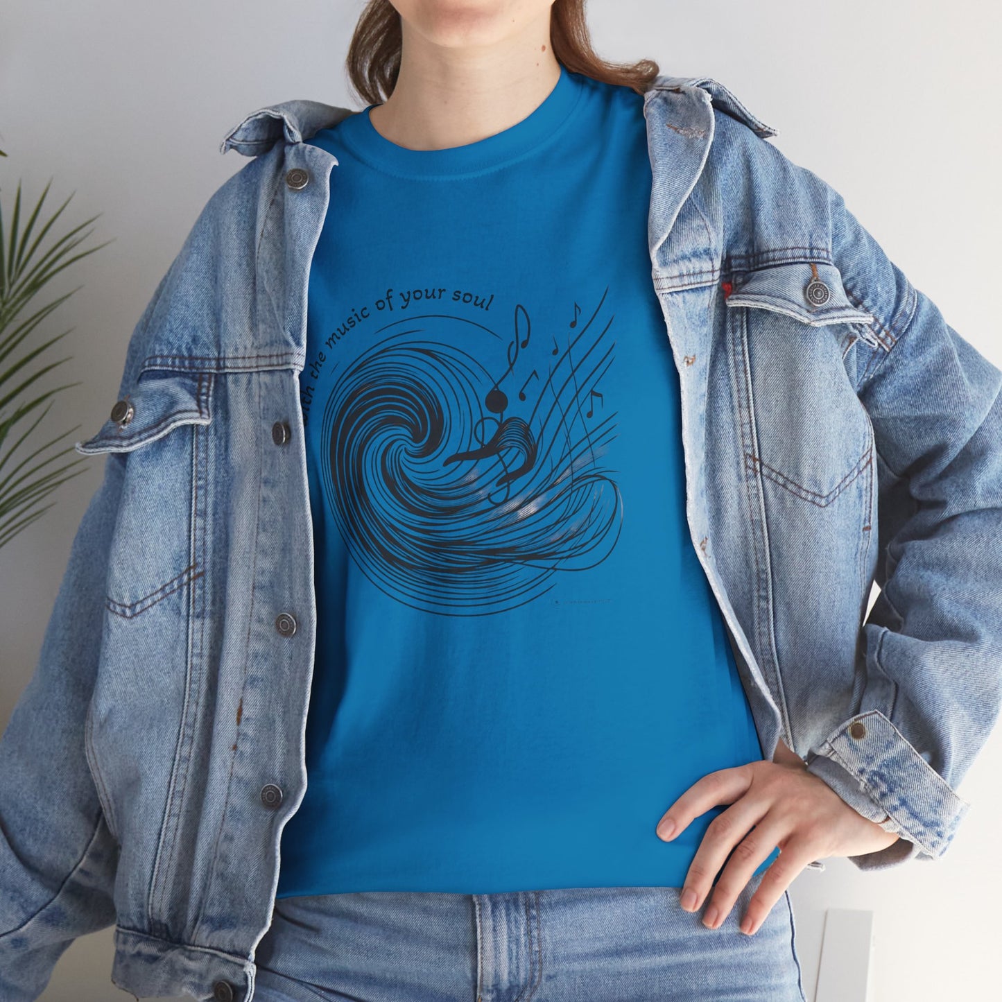 Wave Art Unisex Heavy Cotton Tee, Beach Lover Gift, Surfing T-Shirt, Summer Vibes Shirt, Ocean Aesthetic Apparel, Casual Wear