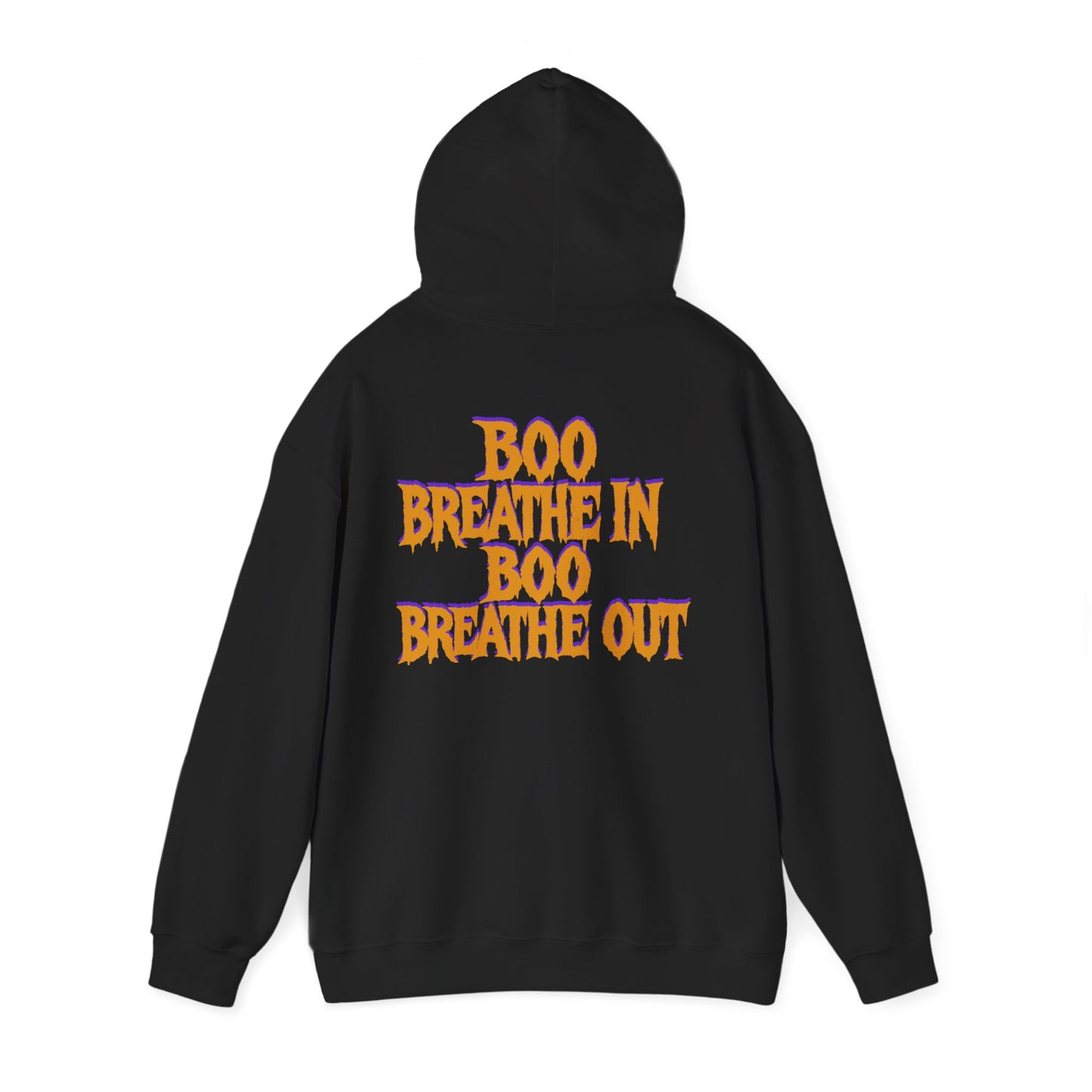 Boo Breathe In Boo Breathe Out Hoodie - Funny Halloween Yoga Sweatshirt | Unisex Ghost Pullover