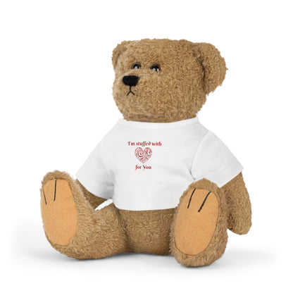 Valentines Day Plush Toy Gift | A Heartfelt Gift, Cute Bear, Stuffed Animal with Tee, Love Token, Baby Shower Gift, Valentines Day Gift