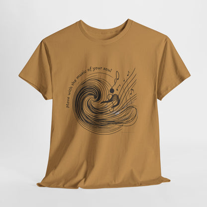 Wave Art Unisex Heavy Cotton Tee, Beach Lover Gift, Surfing T-Shirt, Summer Vibes Shirt, Ocean Aesthetic Apparel, Casual Wear