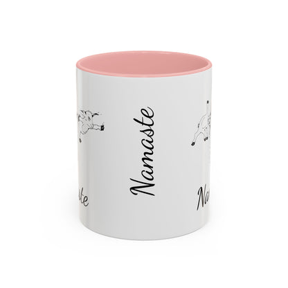 Accent Coffee Mug (11, 15oz), Yoga goat mug, goat yoga mug, funny mug, gift for mom, gift for her, yoga gift mug