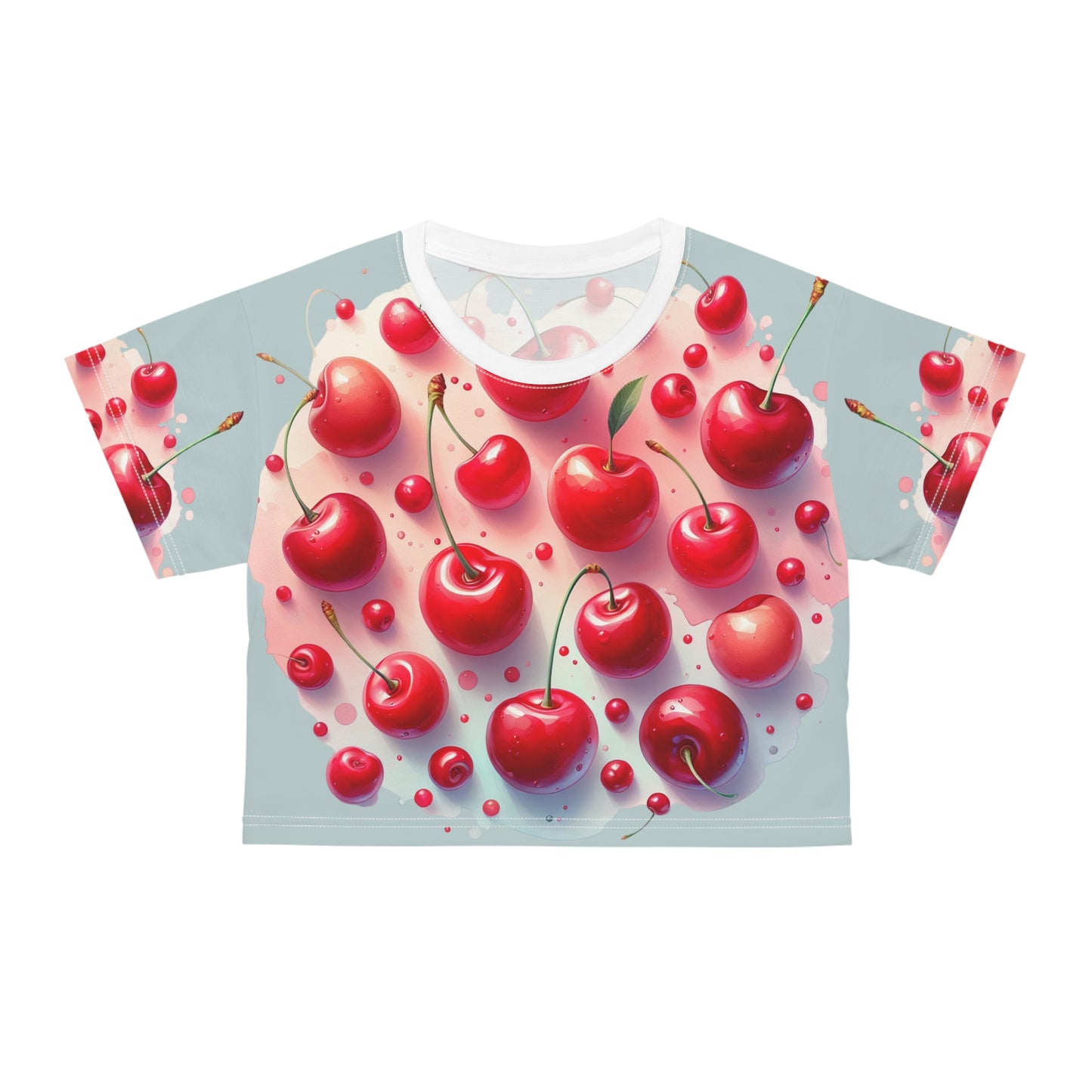 Cherry Pop Vibes Crop Tee - Fun & Breathable Summer Style

