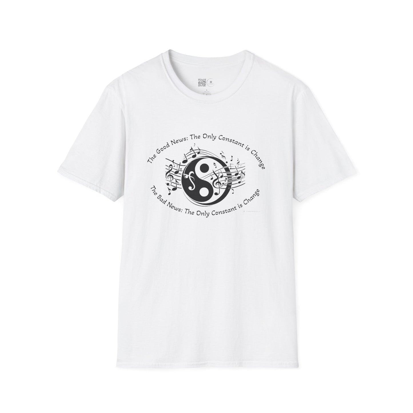 Unisex Softstyle T-Shirt, Yin Yang Tee, Gift for music lover, spiritual gift, gift for her, gift for him, holiday gift T-shirt