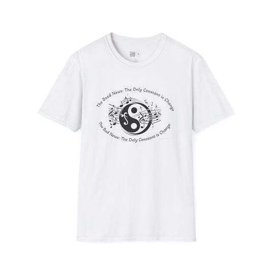 Unisex Softstyle T-Shirt, Yin Yang Tee, Gift for music lover, spiritual gift, gift for her, gift for him, holiday gift T-shirt