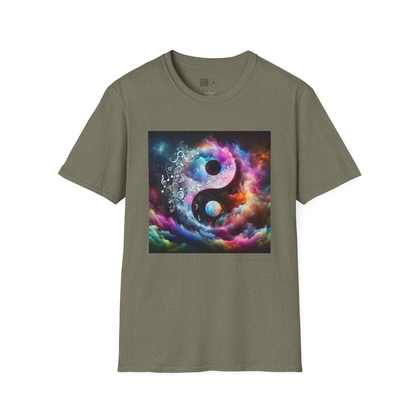 Cosmic Yin Yang T-Shirt - Vibrant Unisex Tee, Spiritual Gift, Music lover Gift, Astrology Fashion, Retro Style Shirt, Trendy Tee