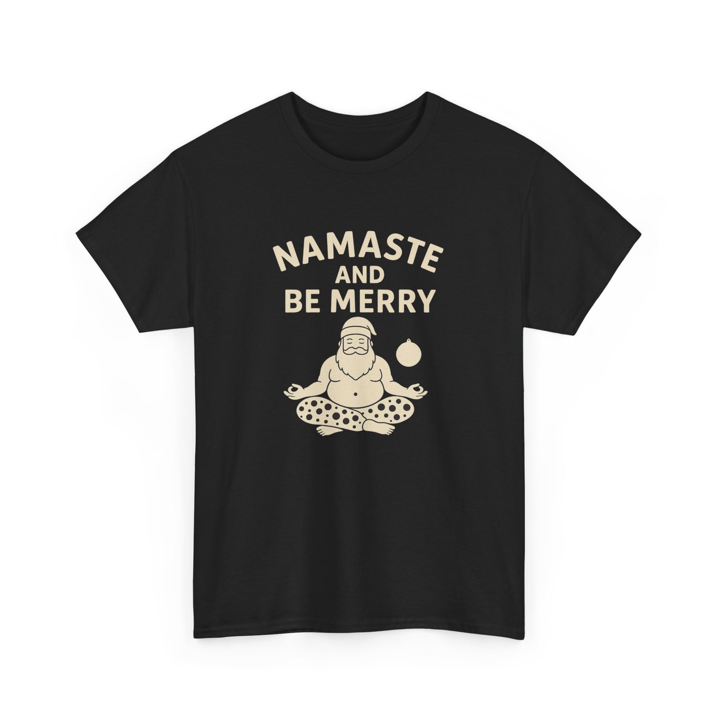 Namaste and Be Merry Christmas Shirt - Funny Yoga Santa Tee | Unisex Holiday Gift for Yogis