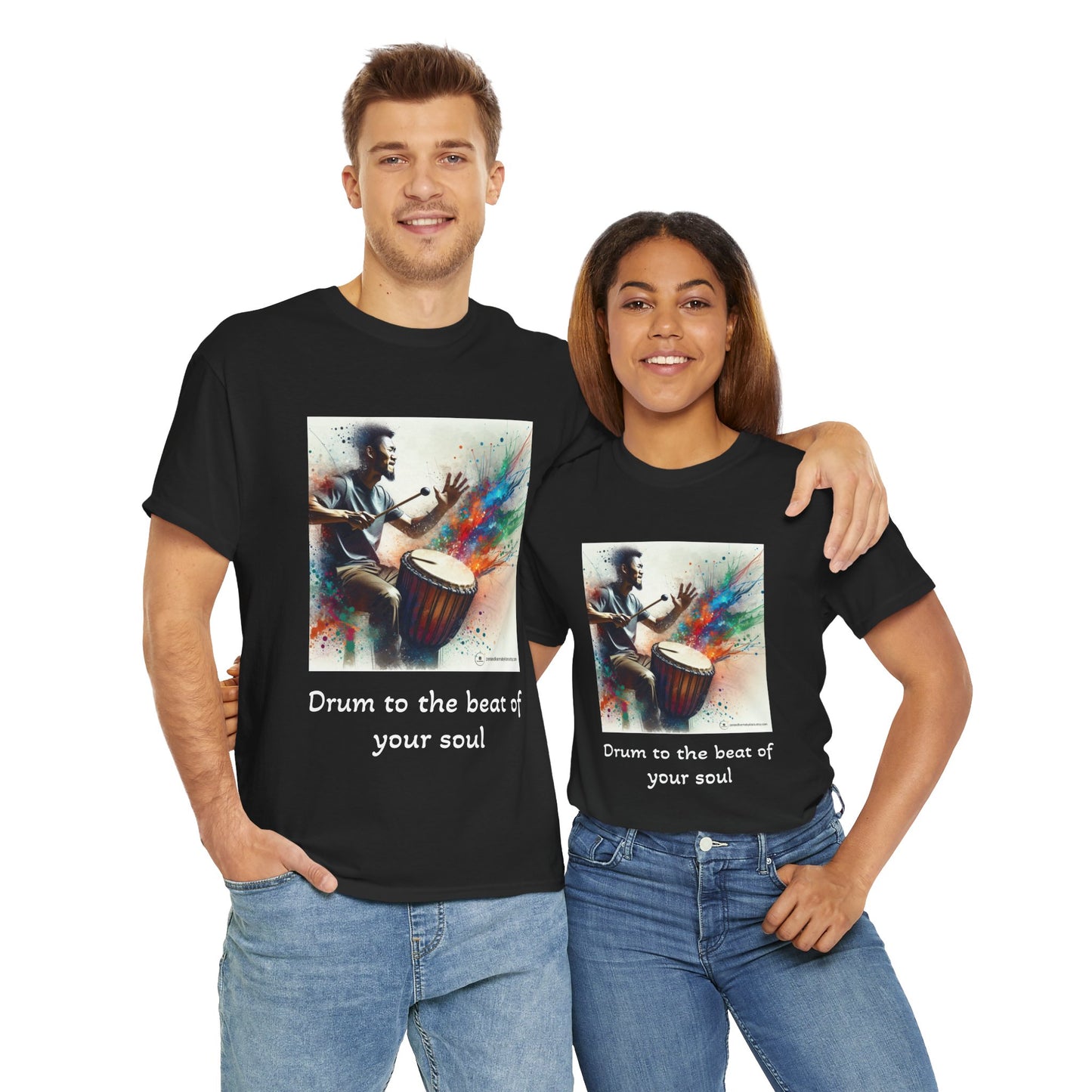 Artistic Drummer Unisex Heavy Cotton Tee -Gift for Musicians, Concert T-Shirt, Art Lovers, Gifts, Festivals, Summer Vibes, gift for him