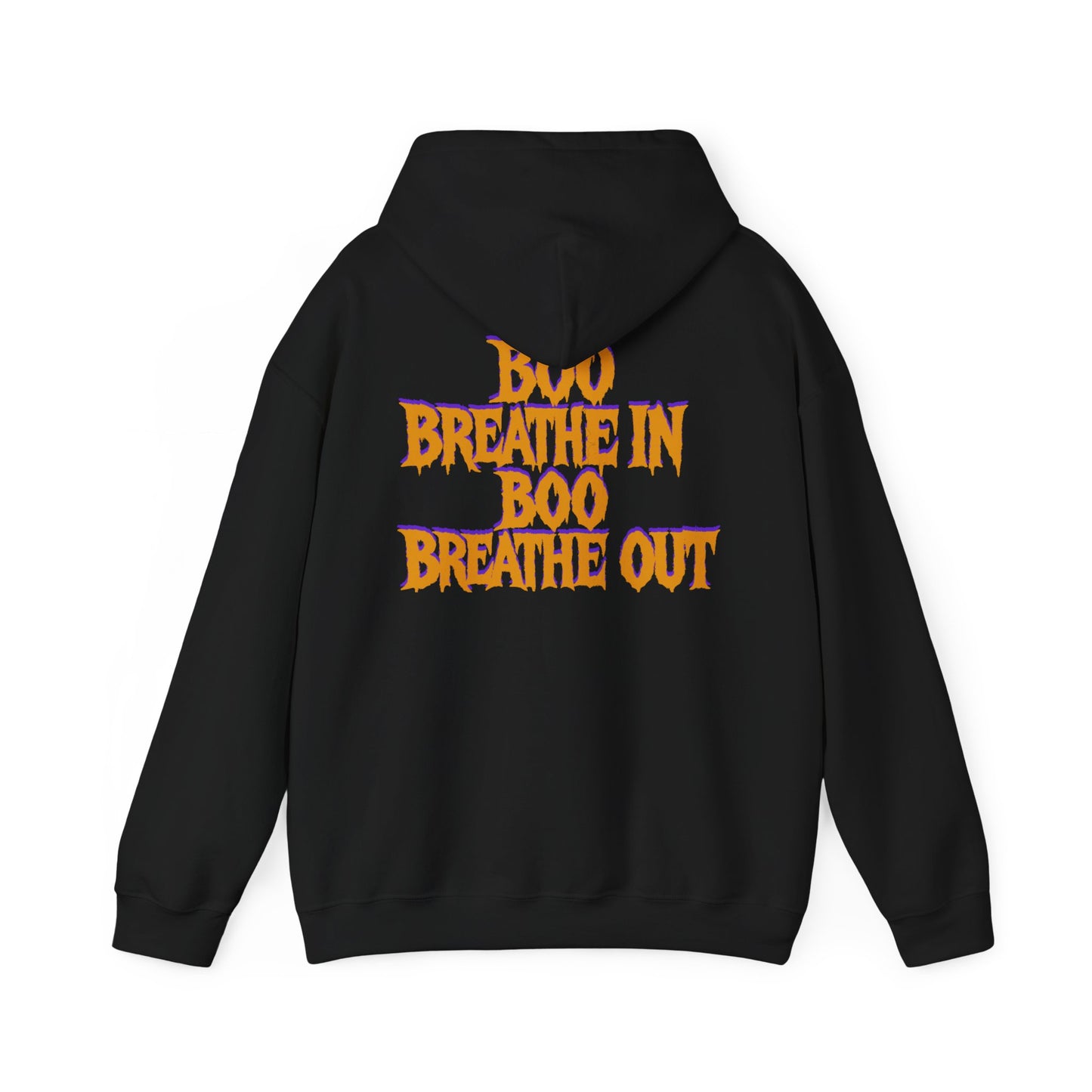 Boo Breathe In Boo Breathe Out Hoodie - Funny Halloween Yoga Sweatshirt | Unisex Ghost Pullover