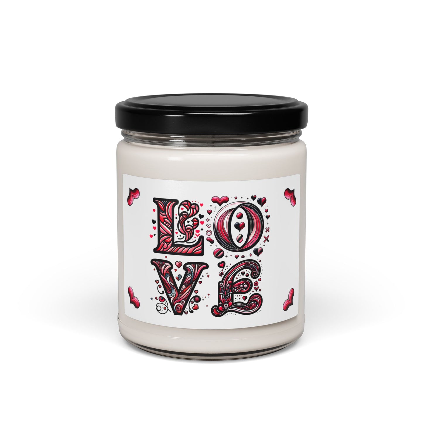 Love Scented Soy Candle, Aromatherapy Gift, Valentine's Day Decor, Home Fragrance, Eco-Friendly Holiday Candle