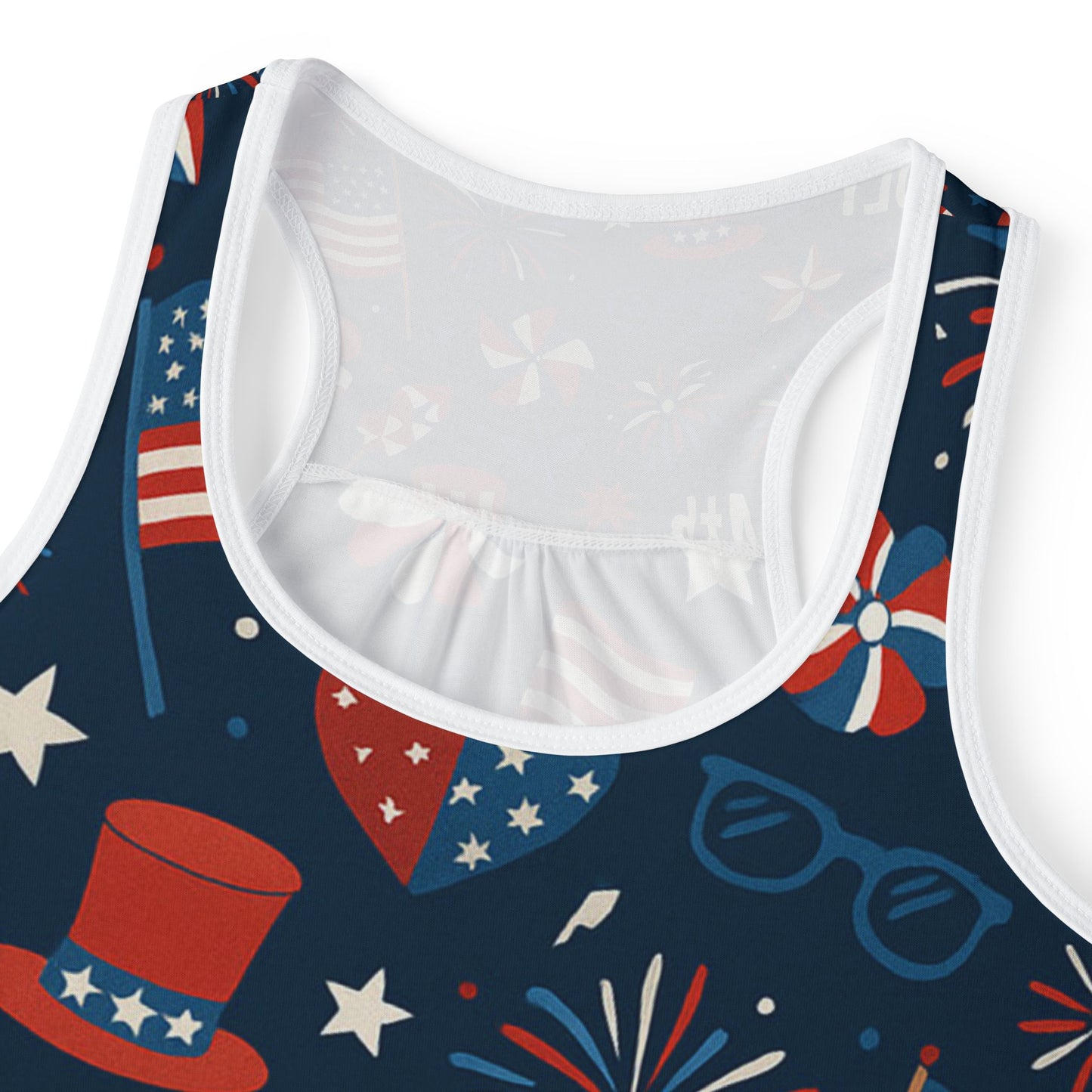 4th of July Women's Tank Top | Patriotic Summer Apparel, Festival Wear, Independence Day, Fireworks Design, Casual Comfort