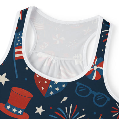 4th of July Women's Tank Top | Patriotic Summer Apparel, Festival Wear, Independence Day, Fireworks Design, Casual Comfort