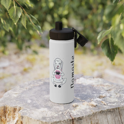 Stainless Steel Water Bottle, Sports Lid, Yoga goat water bottle, goat yoga water bottle, funny water bottle, gift for mom, gift for her