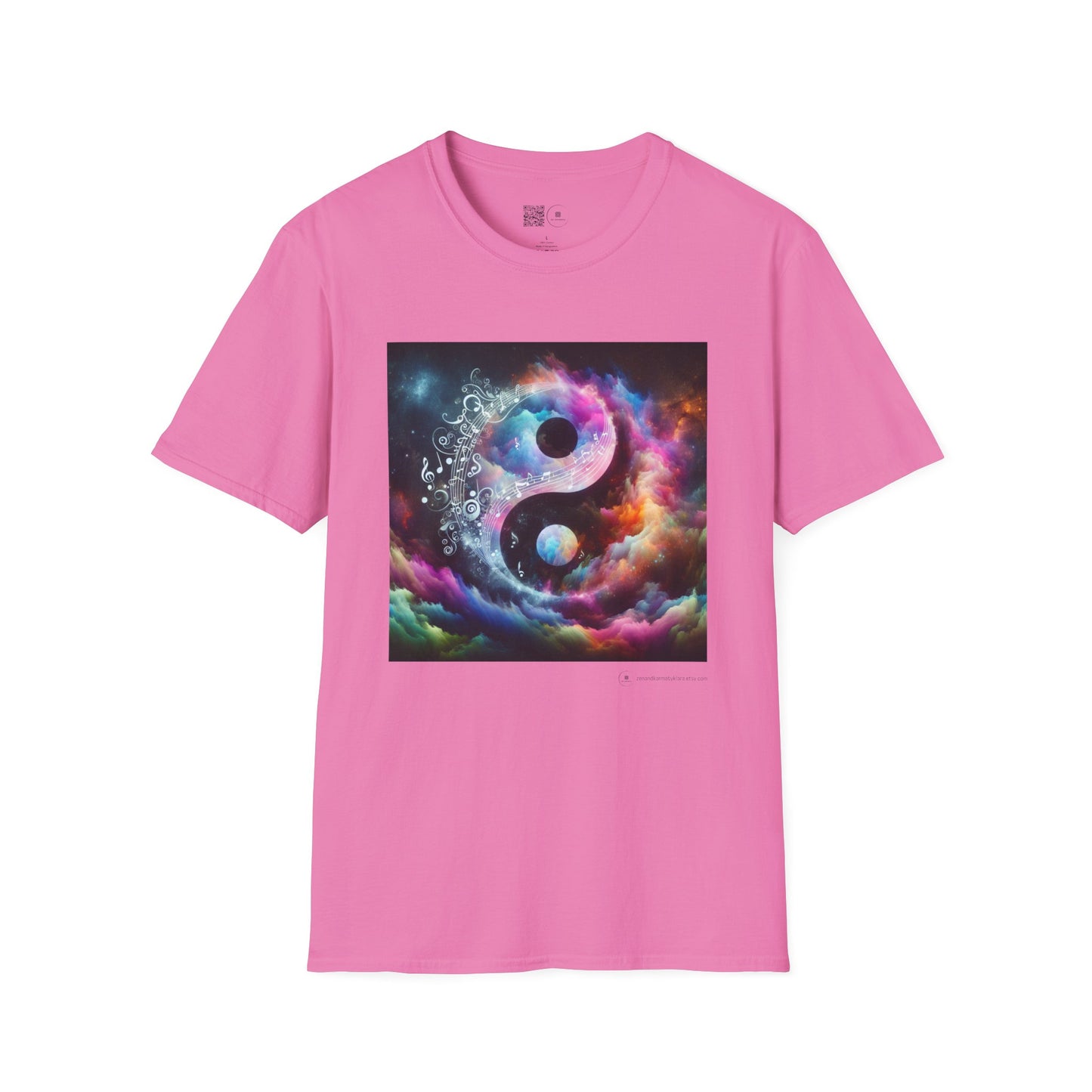 Cosmic Yin Yang T-Shirt - Vibrant Unisex Tee, Spiritual Gift, Music lover Gift, Astrology Fashion, Retro Style Shirt, Trendy Tee