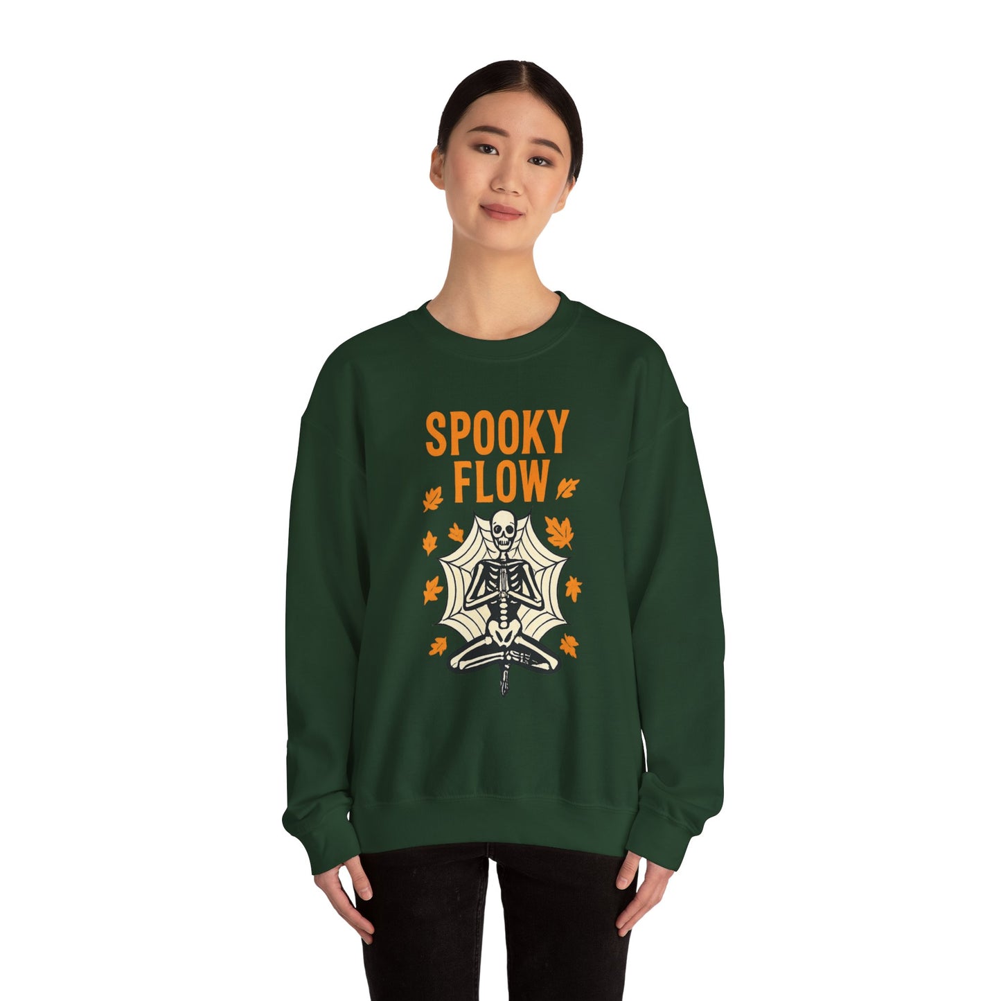 Spooky Flow Halloween Sweatshirt - Cozy Fall Pullover | Unisex Haunted Autumn Crewneck