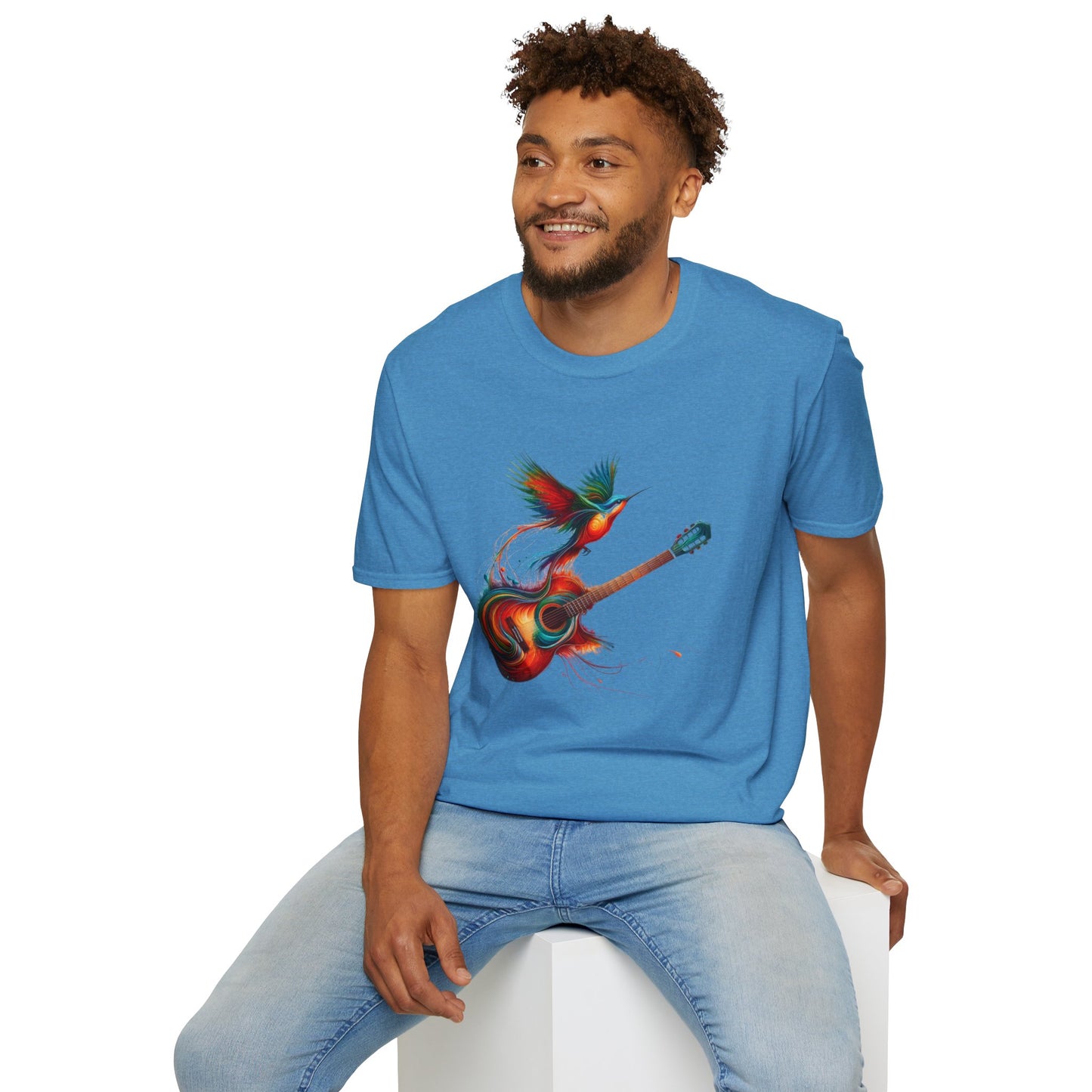 Vibrant Guitar Art T-Shirt - Unisex Music Lover Gift | Concert Festival Graphic Tee