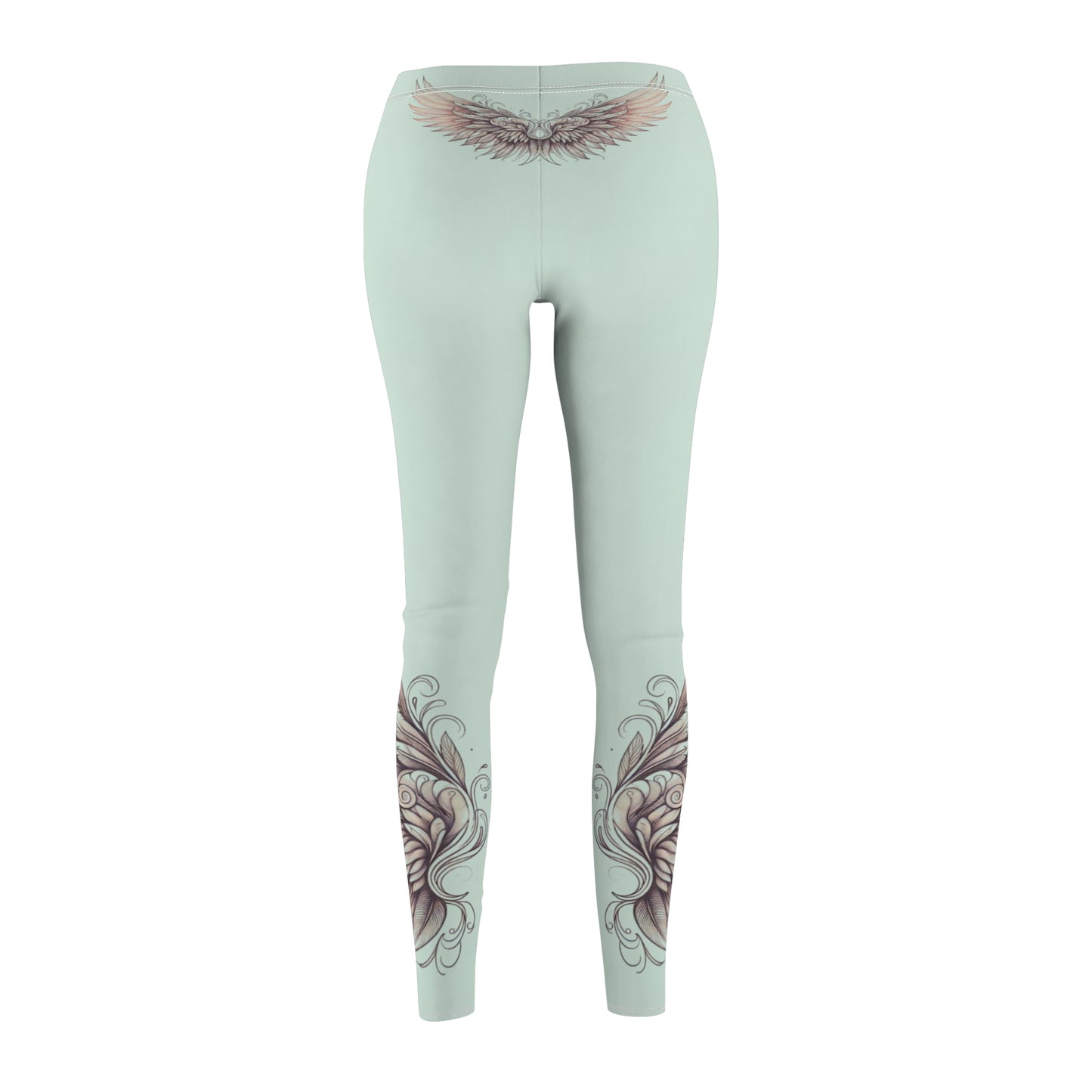 Bohemian Winged Leggings, Comfortable Activewear, Yoga Pants, Casual Wear, Gift for Her, Festival Clothing, Fitness Apparel