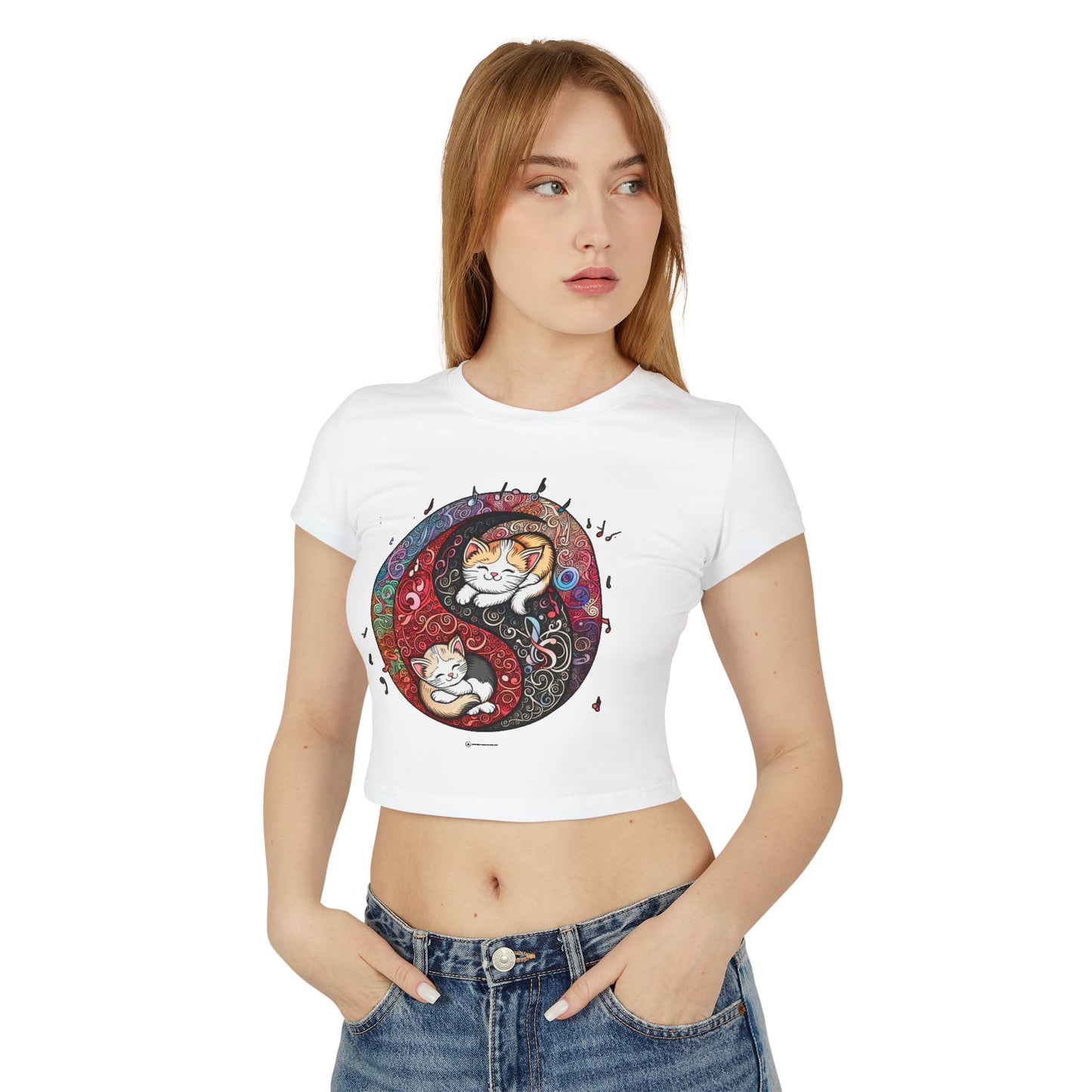 Yin Yang Tee Women Cat and Pet Animal Lover Shirt | Cool Designed Cat Themed Spiritual Yin Yang T-Shirt Outfit Gift for Her