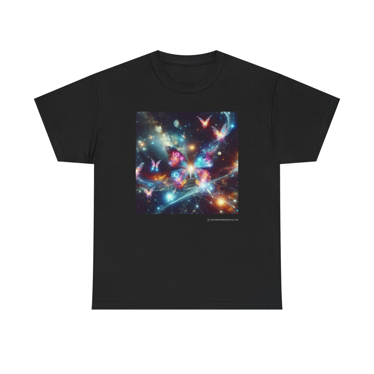 Cosmic Butterfly Graphic Tee - Vibrant Space Art Shirt for All

