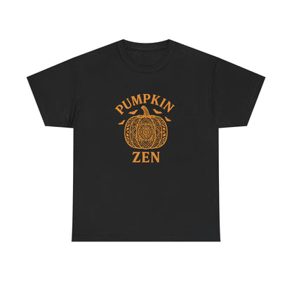 Pumpkin Zen Unisex Tee - Fall Halloween Meditation Shirt | Relaxing Autumn Graphic Tee
