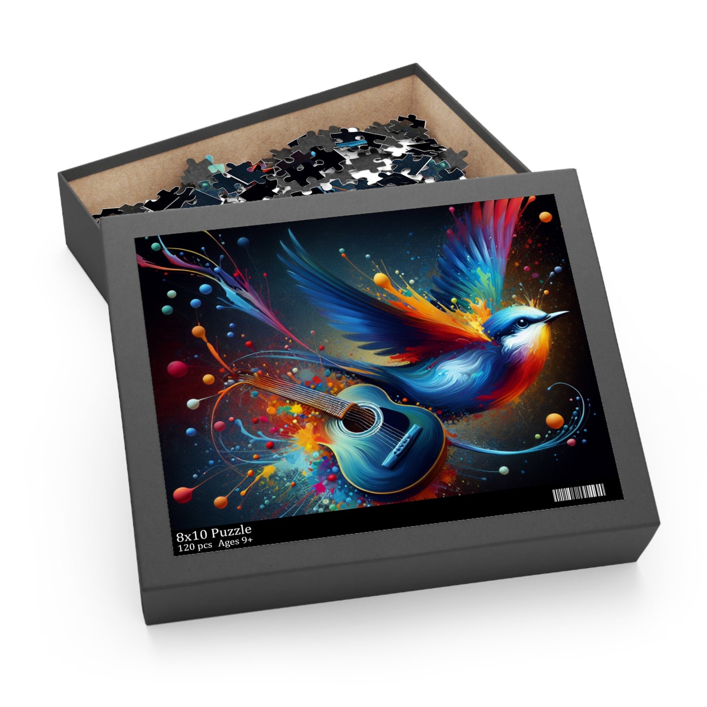 Colorful Bird and Guitar Puzzle - Perfect Gift for Music Lovers

