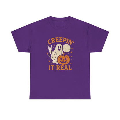 Halloween Ghost and Pumpkin T-Shirt - Unisex Spooky Graphic Tee | Fall Costume Shirt