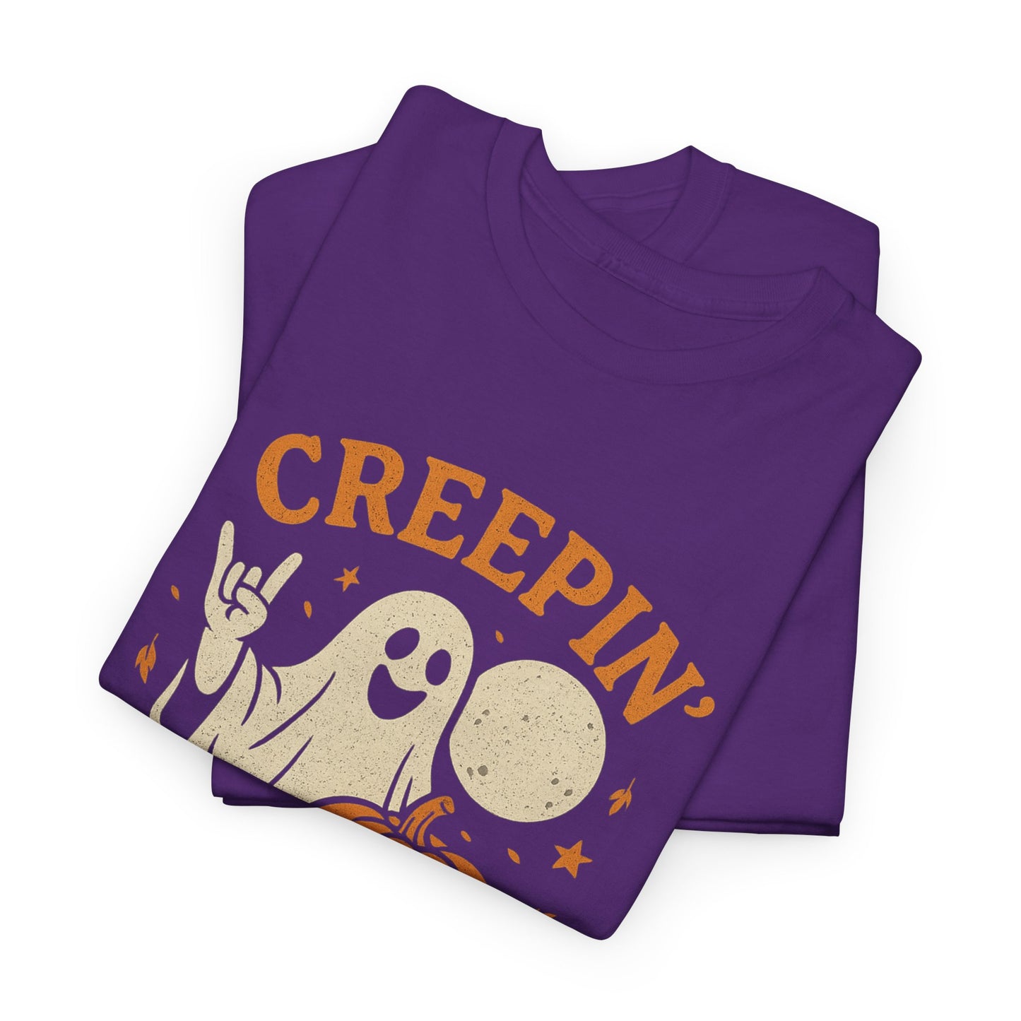 Halloween Ghost and Pumpkin T-Shirt - Unisex Spooky Graphic Tee | Fall Costume Shirt