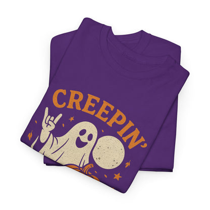 Halloween Ghost and Pumpkin T-Shirt - Unisex Spooky Graphic Tee | Fall Costume Shirt