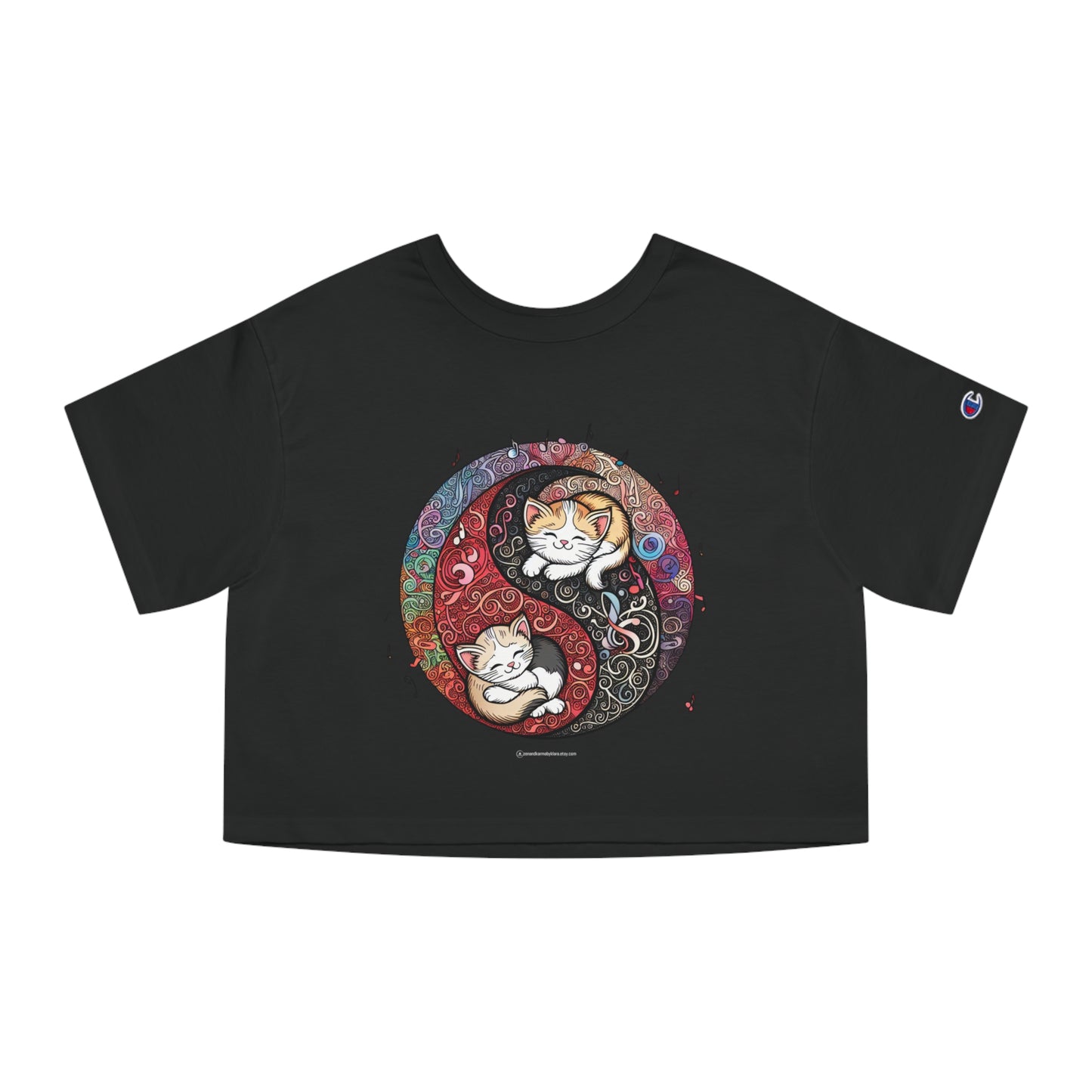 Yin Yang Tee Women Cat and Pet Animal Lover Shirt | Cool Designed Cat Themed Spiritual Yin Yang T-Shirt Outfit Gift for Her