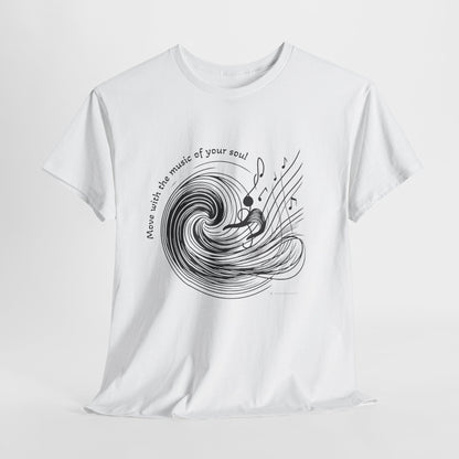 Wave Art Unisex Heavy Cotton Tee, Beach Lover Gift, Surfing T-Shirt, Summer Vibes Shirt, Ocean Aesthetic Apparel, Casual Wear