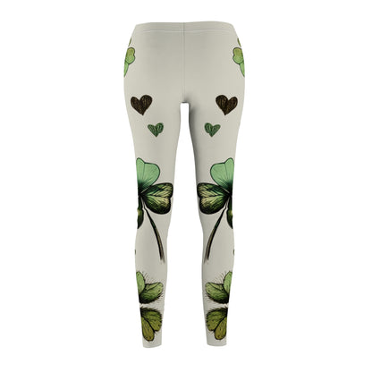 Shamrock Print Leggings for Women, St. Patrick's Day, Casual Wear, Yoga Pants, Gift for Her