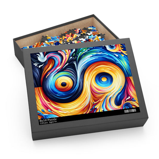 Vibrant Swirl Puzzle - Relaxing Abstract Art Game for All Ages

