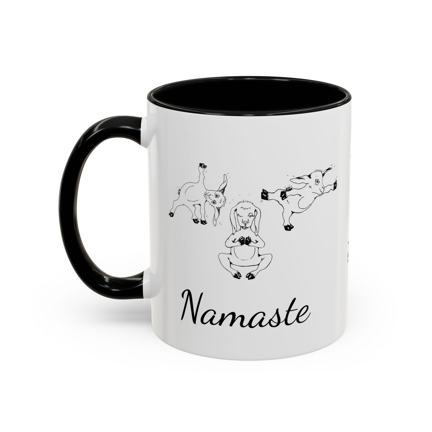Accent Coffee Mug (11, 15oz), Yoga goat mug, goat yoga mug, funny mug, gift for mom, gift for her, yoga gift mug