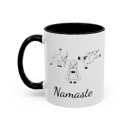 Accent Coffee Mug (11, 15oz), Yoga goat mug, goat yoga mug, funny mug, gift for mom, gift for her, yoga gift mug