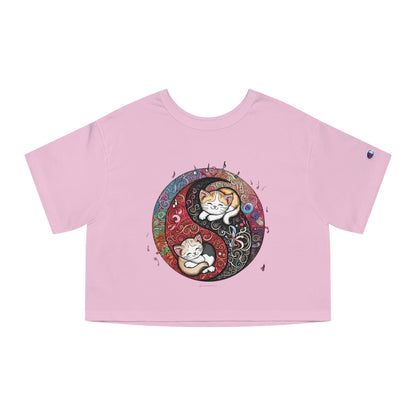 Yin Yang Tee Women Cat and Pet Animal Lover Shirt | Cool Designed Cat Themed Spiritual Yin Yang T-Shirt Outfit Gift for Her