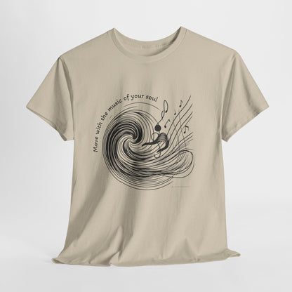 Wave Art Unisex Heavy Cotton Tee, Beach Lover Gift, Surfing T-Shirt, Summer Vibes Shirt, Ocean Aesthetic Apparel, Casual Wear
