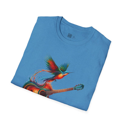 Vibrant Guitar Art T-Shirt - Unisex Music Lover Gift | Concert Festival Graphic Tee