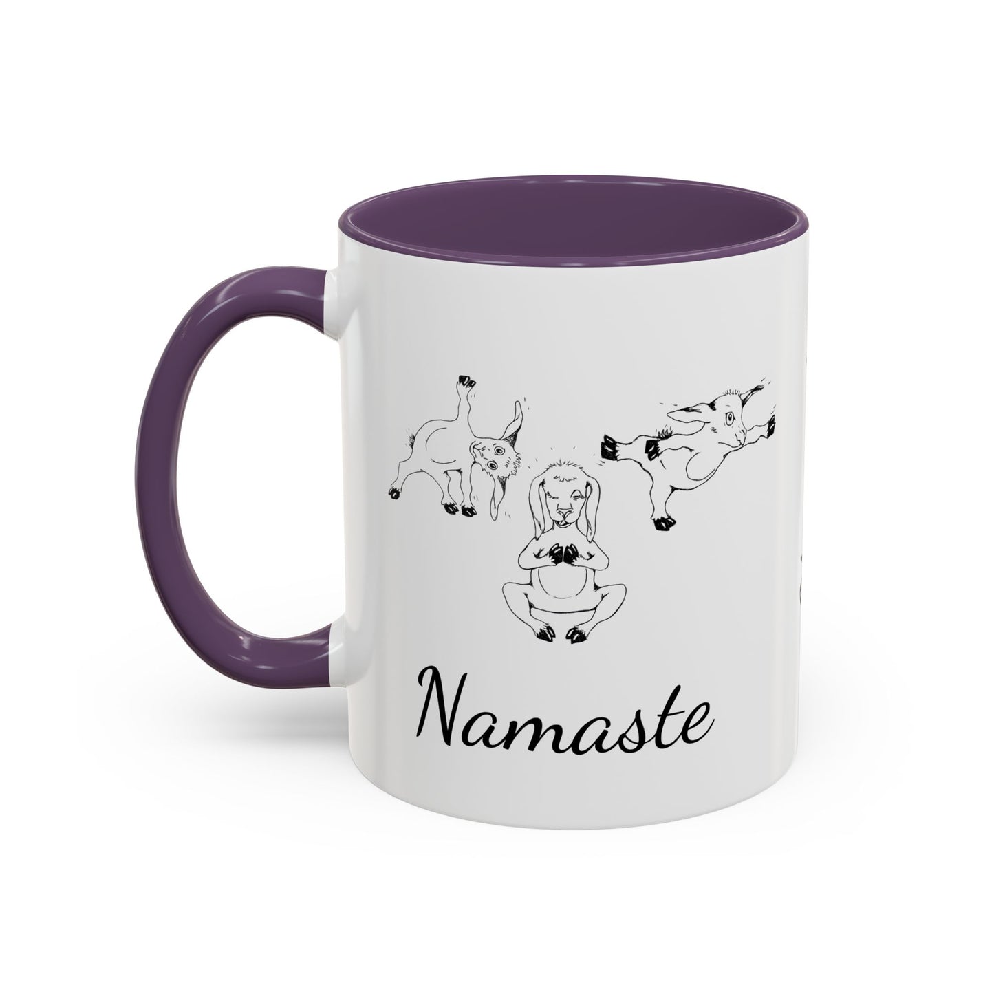 Accent Coffee Mug (11, 15oz), Yoga goat mug, goat yoga mug, funny mug, gift for mom, gift for her, yoga gift mug