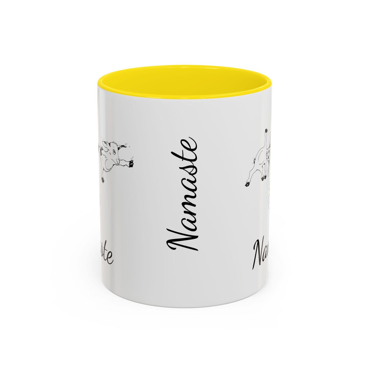 Accent Coffee Mug (11, 15oz), Yoga goat mug, goat yoga mug, funny mug, gift for mom, gift for her, yoga gift mug